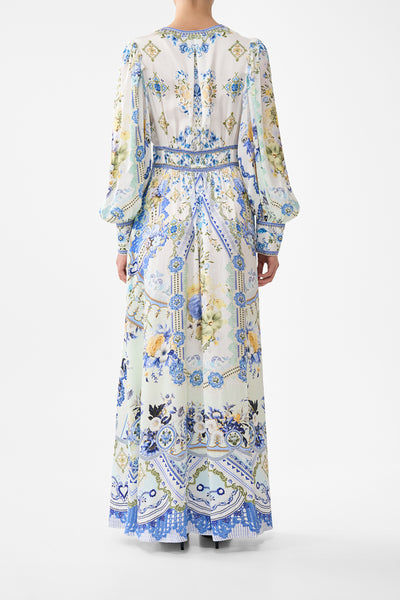 My Homespun Heart Shaped Waistband Dress With Gathered Sleeves