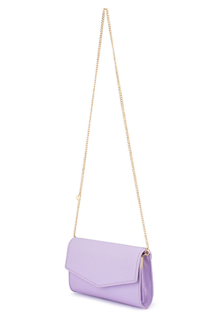 OLGA BERG AUSTRALIA Nic Envelope Clutch Lilac Pastel Purple