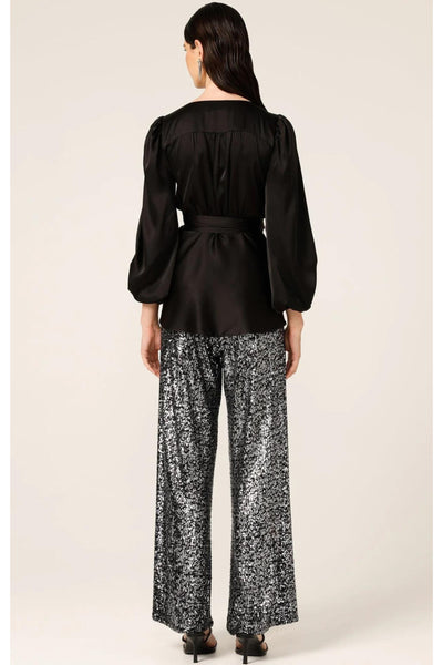 Nolana Wrap Tunic Top - Black SIZE 8 ONLY