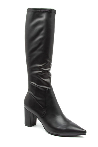 Norass Stretch Knee High Boots - Black