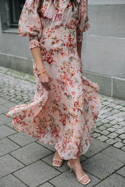 Organza Midi Dress - Pink Blossom SIZE M/10 ONLY