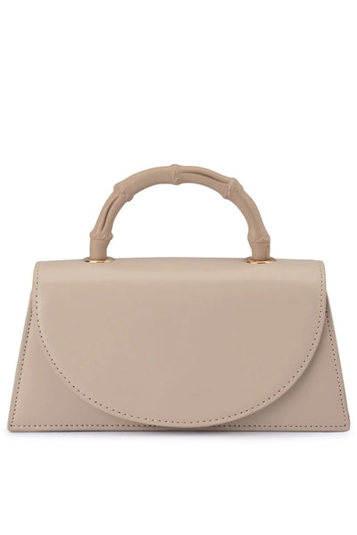 Phoebe Bamboo Handle Bag - Mink