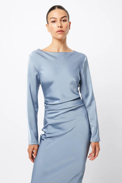 Resurgence Maxi Dress - Steel Blue SIZE 14 ONLY