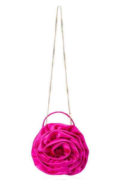ROSITA Rosette Frame Bag - Fuchsia