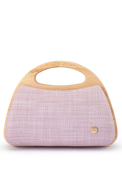 Sarah Wooden Frame Bag - Pink