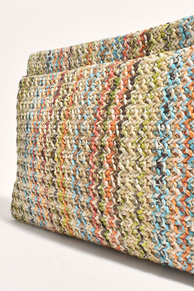 Selina Clip Frame Clutch - Orange Multi