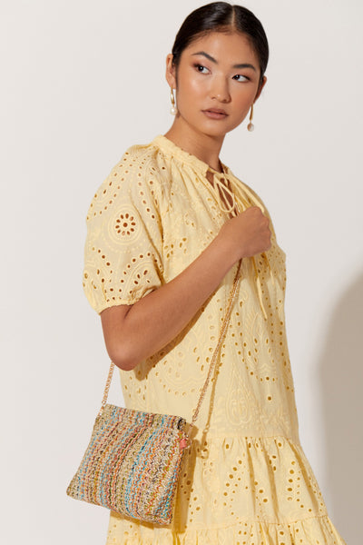 Selina Clip Frame Clutch - Orange Multi