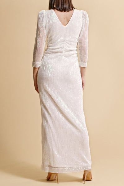 Sequins Maxi Dress - Off White