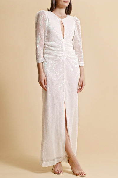 Sequins Maxi Dress - Off White