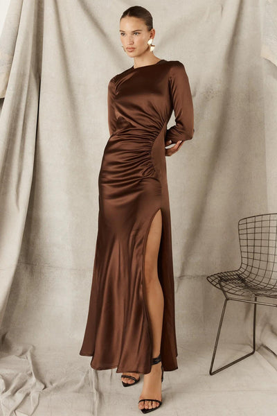 Silk Maxi Dress - Black