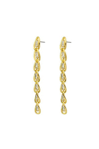 Sirene Crystal Earrings - Gold