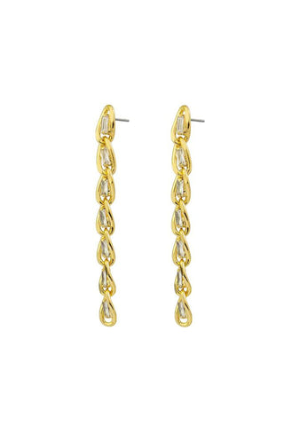 Sirene Crystal Earrings - Gold