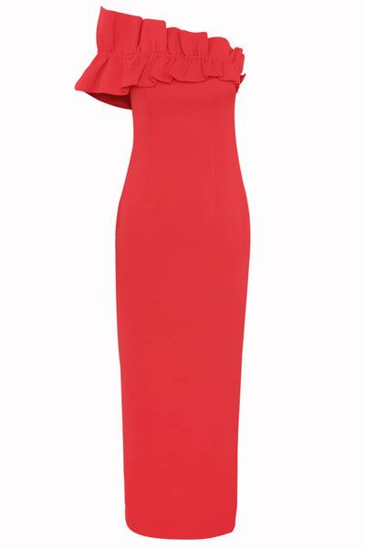 Soft Spoken Maxi Dress - Red SIZE 14 ONLY
