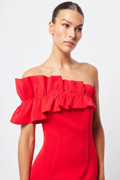 Soft Spoken Maxi Dress - Red SIZE 14 ONLY