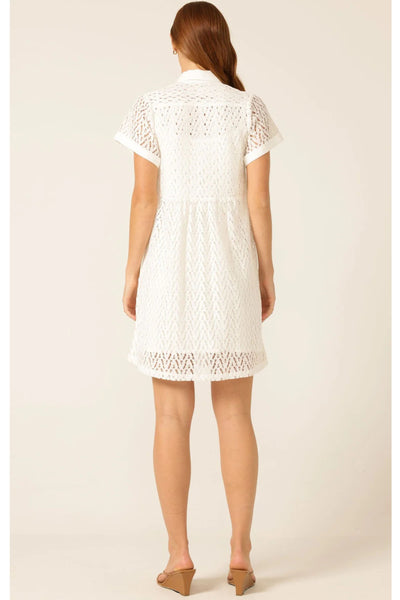 White Lotus Shift Dress - White