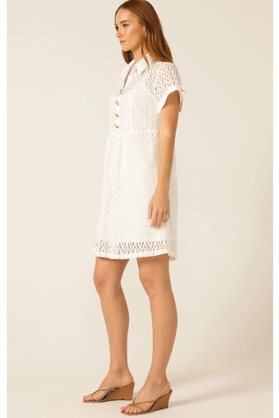 White Lotus Shift Dress - White