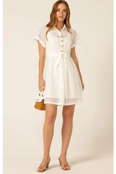 White Lotus Shift Dress - White