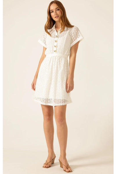 White Lotus Shift Dress - White