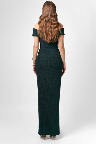 Zimi Off Shoulder Maxi - Emerald SIZE 14 ONLY