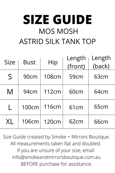 Astrid Silk Tank Top - Sea Salt