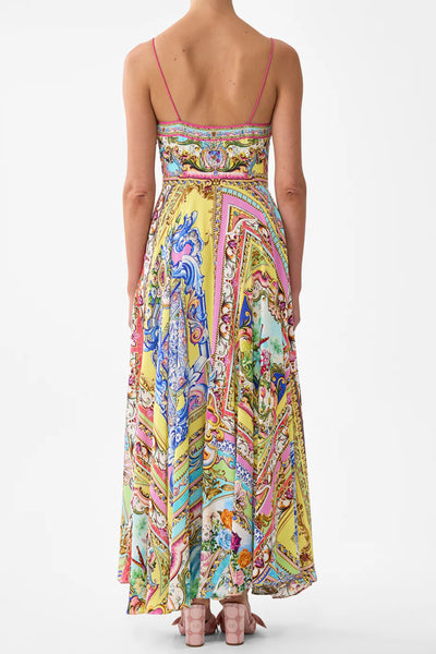 Spirit of Santa Maria Long Dress with Tie Front SIZE S/8 ONLY