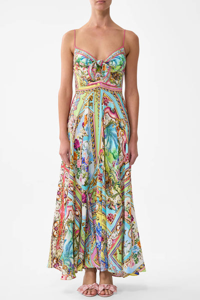 Spirit of Santa Maria Long Dress with Tie Front SIZE S/8 ONLY