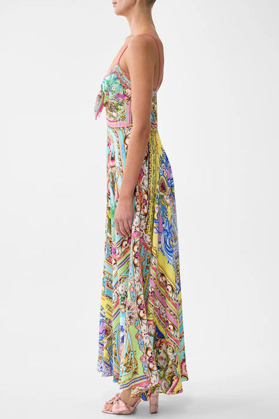 Spirit of Santa Maria Long Dress with Tie Front SIZE S/8 ONLY