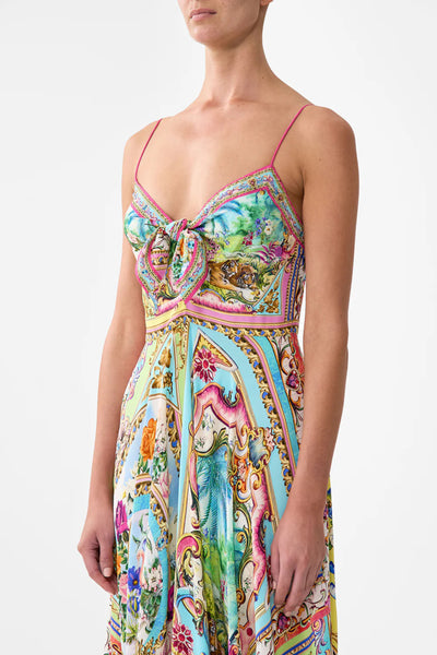 Spirit of Santa Maria Long Dress with Tie Front SIZE S/8 ONLY