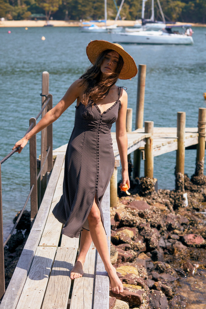 Pippi juliette midi dress rust cheap