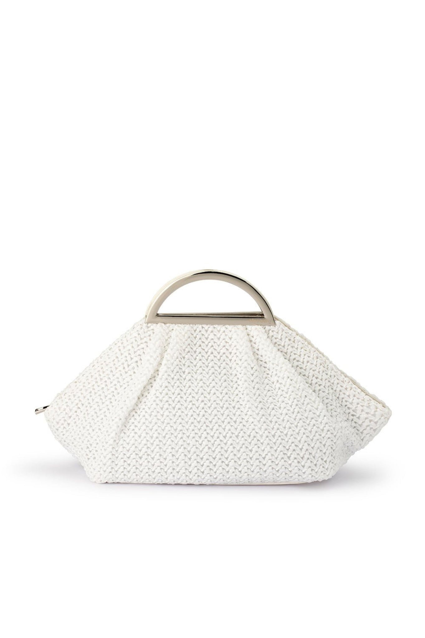 Adriana Woven Handle Bag - White
