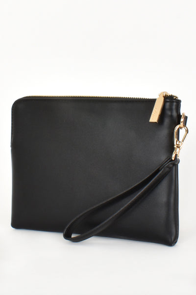 Becca Corner Zip Pouch - Black