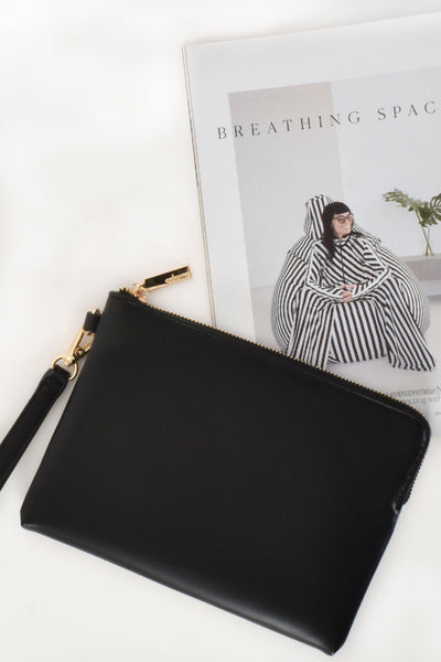 Becca Corner Zip Pouch - Black