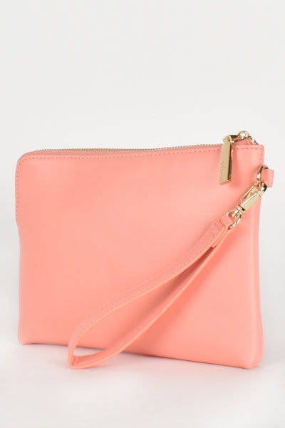 Becca Corner Zip Pouch - Peach