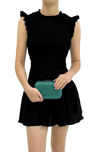Caydence Hot Fix Clutch - Emerald Green