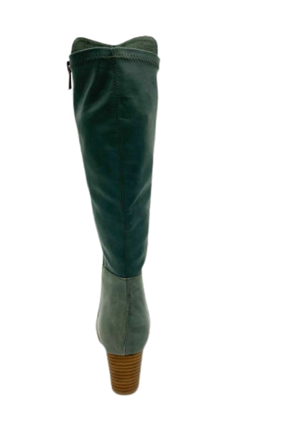 Prisone Knee High Boot - Forest Green Leather
