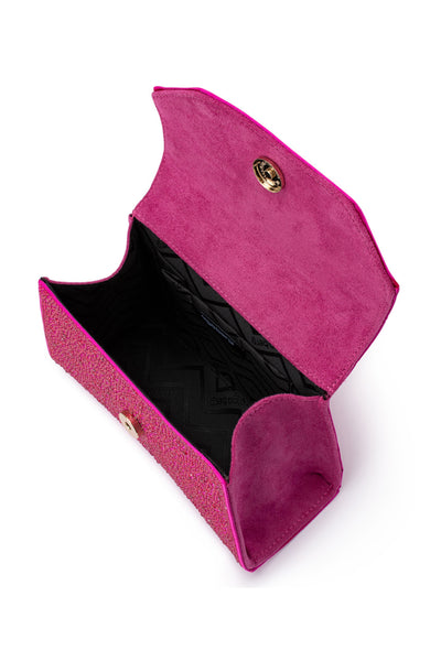 Kimmi Hotfix Top Handle Bag - Fuchsia Pink
