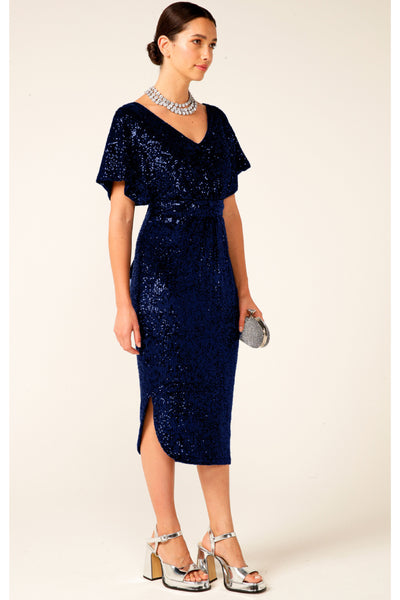 Lancaster Sequin Midi Dress - Sapphire Navy SIZE 8 ONLY