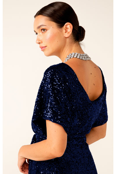 Lancaster Sequin Midi Dress - Sapphire Navy SIZE 8 ONLY