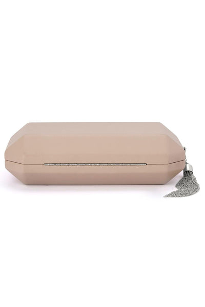 Lia Facetted Pod with Tassel - Natural Silver