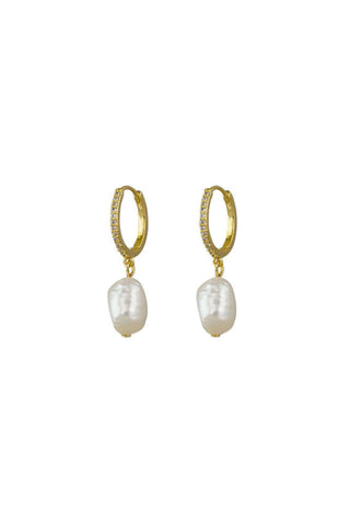Montana Pearl Earrings - Gold