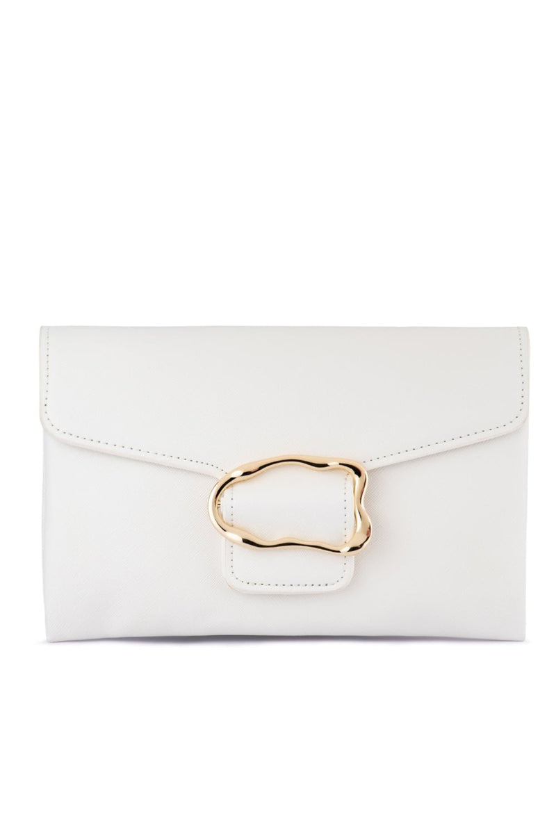 Nerida Envelope Clutch White
