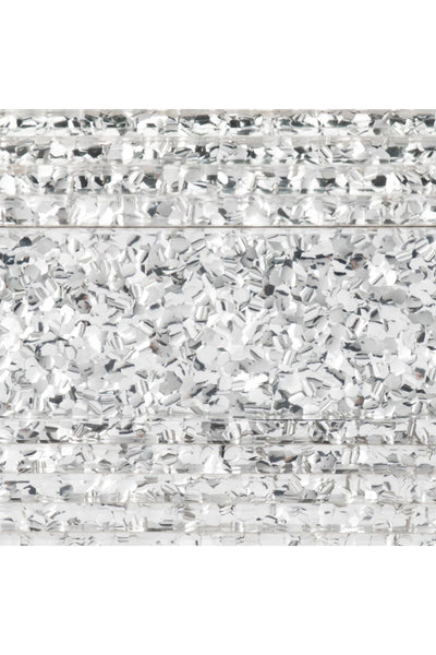 Stacer Acrylic Foldover Clutch - Silver