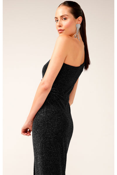 Valedictory Dress - Black Lurex