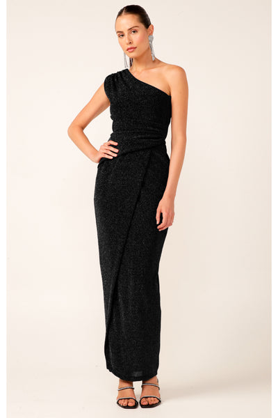 Valedictory Dress - Black Lurex