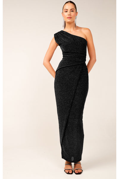 Valedictory Dress - Black Lurex