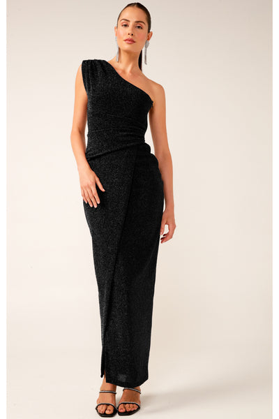 Valedictory Dress - Black Lurex