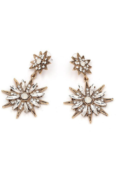 Zelphina Star Crystal Earring - Silver