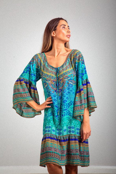 Buy Inoa Gypsy Dress in Atlantis Silk online now at Smoke and Mirrors Boutique. Inoa stockists Australia. Inoa online stockists. Buy Inoa with ZipPay. Buy Inoa with AfterPay.