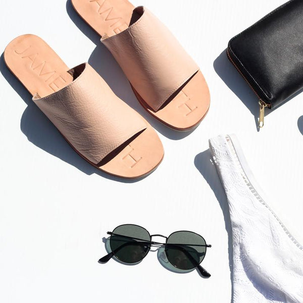 Off Duty Leather Slide - Ballet