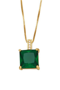 Single Crystal Necklace - Emerald
